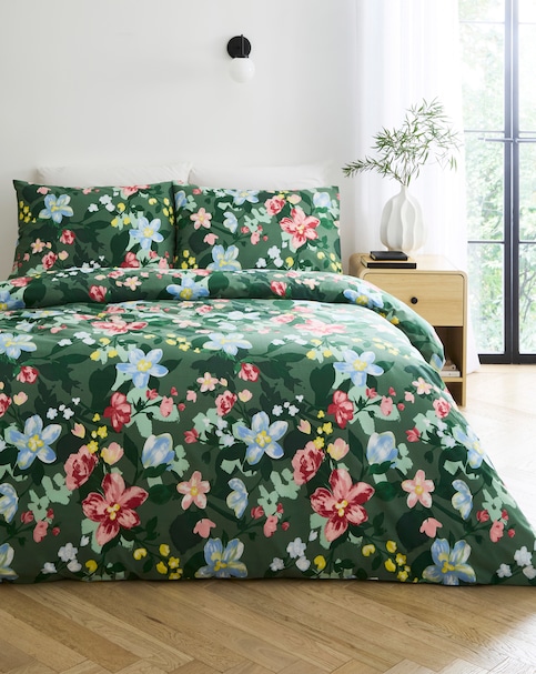 Elora Floral Cotton Blend Duvet Cover Set