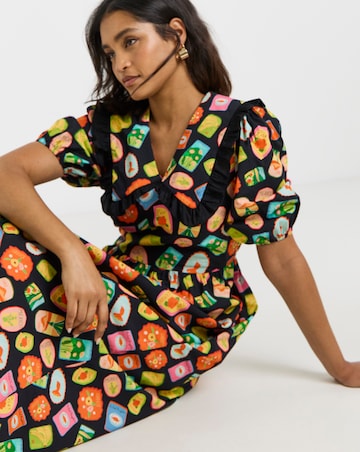 Twisted Wunder Postcard Collared Midaxi Dress