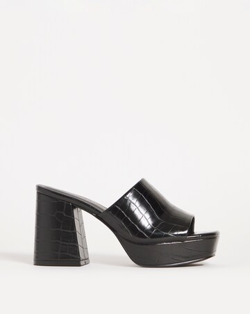 Parla Mule Heeled Platform Sandals - Extra Wide Fit (EEE)