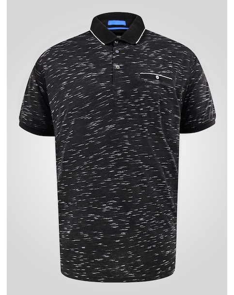D555 Murphy Reno Polo With Jacquard Collar And Cuff With Chest Pocket