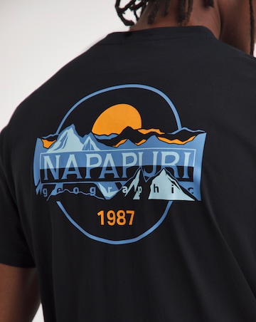 Napapijri Back Graphic T-Shirt - Black