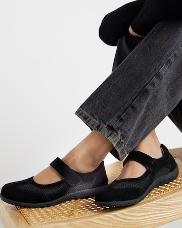 Heavenly Soles Avalon Sporty May Jane Trainer - Extra Wide Fit (EEE)