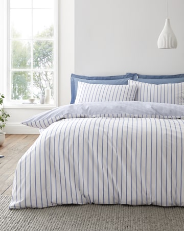 Bianca Hampton Stripe 100% Cotton Duvet Cover Set