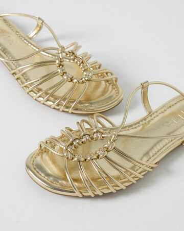 Cinder Tubular Woven Flat Sandals - Extra Wide Fit (EEE)