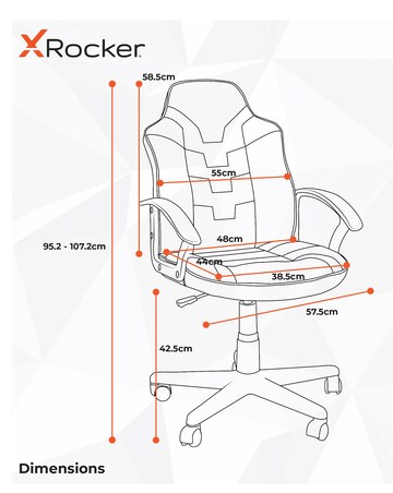 X Rocker Saturn Junior Gaming Chair - Green