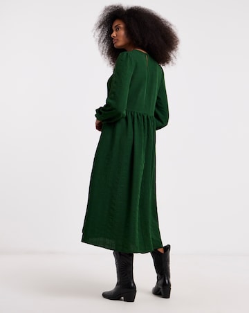 Textured Pocket Midi Dress