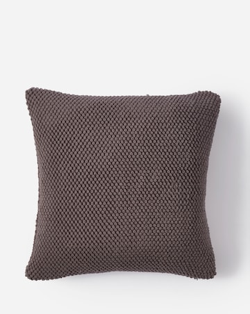 Bobble Fleece Cushion - Grey