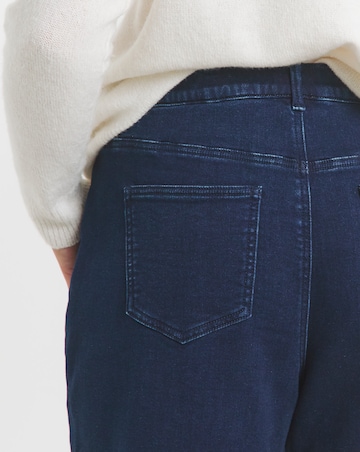 Dark Indigo Cosy Feel Soft Stretch Wide Leg Jeans