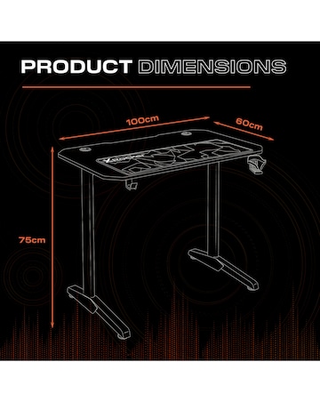 X Rocker Panther Esports Gaming Desk