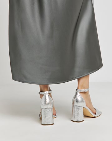 London Barely There Block Heel Sandals Wide E Fit
