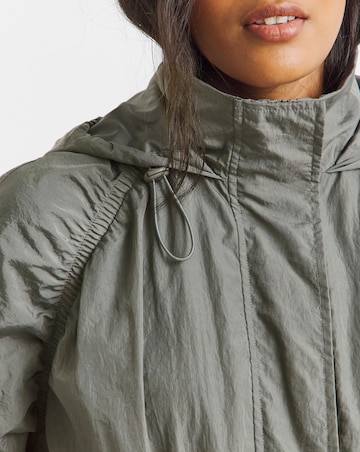 Grey Pocket Detail Parachute Parka
