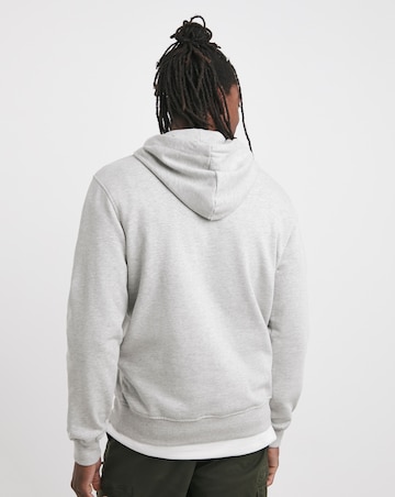 Overhead Hoodie Extra Long Length- Grey Marl