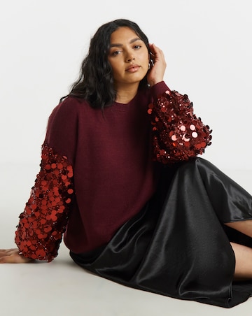 Lovedrobe Sequin Sleeve Jumper