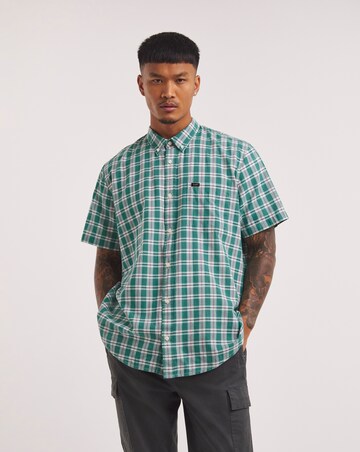 Lee Button Down Short Sleeve Shirt - Green
