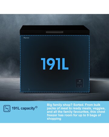 Fridgemaster MCF198EB 198L Chest Freezer - Black