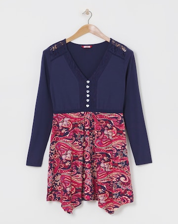 Joe Browns Navy Printed Paisley Jersey Tunic