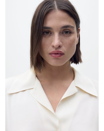 Mango Short Sleeveed Satin Shirt