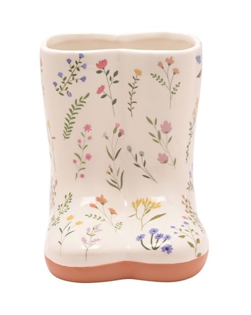 The Cottage Garden Ceramic Floral Wellies Vase