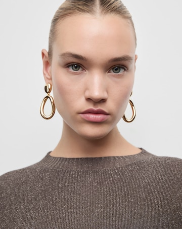 Mango Brown Crew Neck Jumper