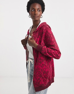 Longline Zip Up Hoodie