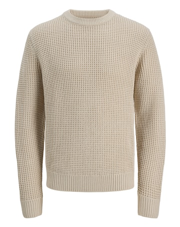 Jack & Jones Global Knitted Jumper - Natural