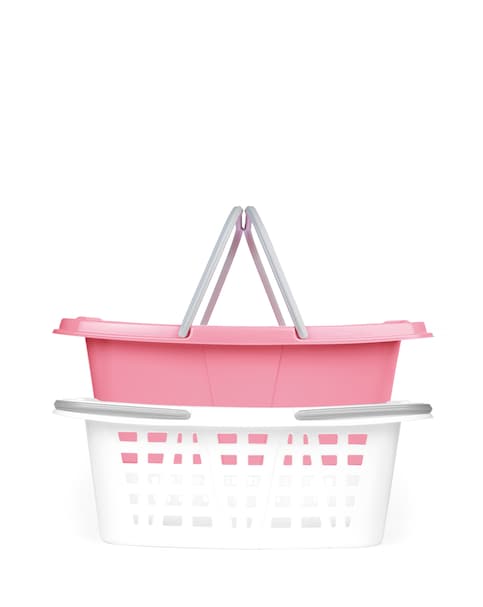 Beldray Set of 2 Laundry Baskets Pink