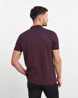 Textured Tipped Pique Polo Long