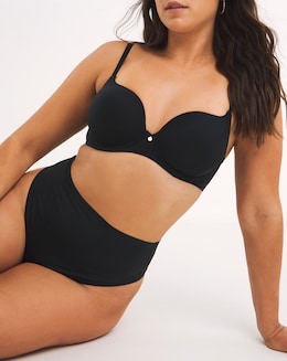 Figleaves Smoothing High Waisted Thong -  Black