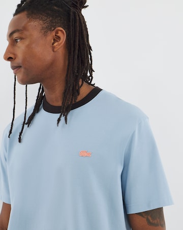 Lacoste Short Sleeve Ringer T-Shirt - Light Blue