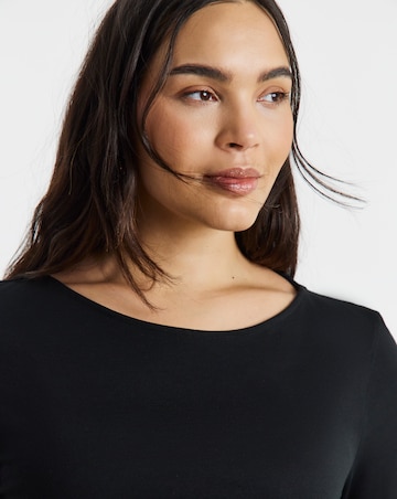 Black, White & Grey Pack of 3 Pure Cotton Slash Neck Tops