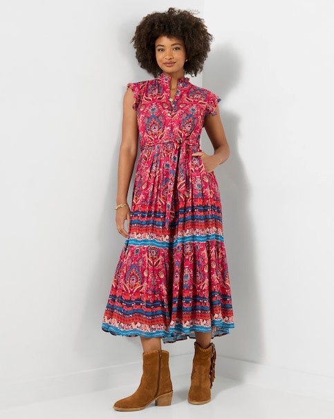 Joe Browns California Sunsets Crinkle Maxi Dress Petite