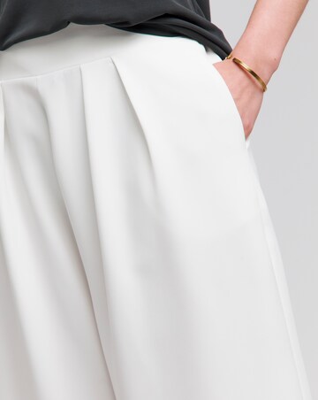 Flounce London Cream Wide Leg Trousers
