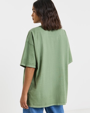 Khaki New York City Slogan T-Shirt