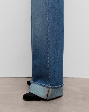 MANGO WIDE LEG TURNED HEM JEANS