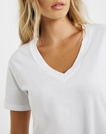 Black & White 2 Pack Longline V Neck T-Shirts
