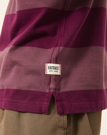 FatFace Ashton SS Stripe Polo (Regular & Tall) - Purple