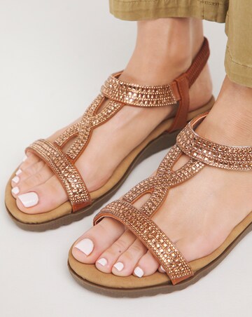 Kay Diamante Comfort Elastic Sandal - Extra Wide Fit (EEE)