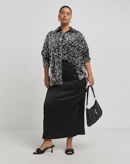Gunmetal Sequin Shirt