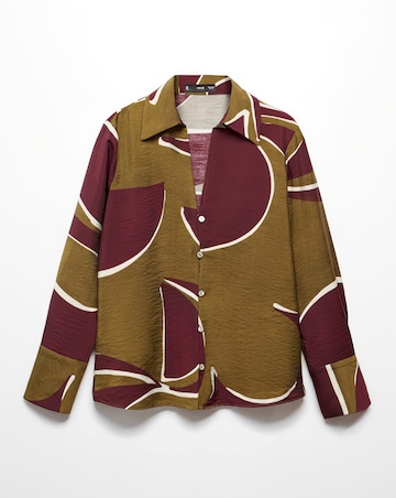 Mango Satin Print Shirt