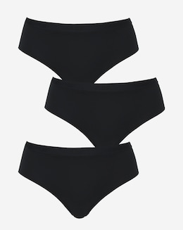 Sloggi (3 Pack) Go Casual Cotton Midi Knickers Black