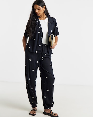 Spot Print Boxy Half Sleeve Shirt