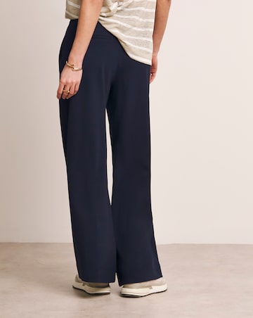 Anthology Navy Ponte Pull On Wide Leg Trouser