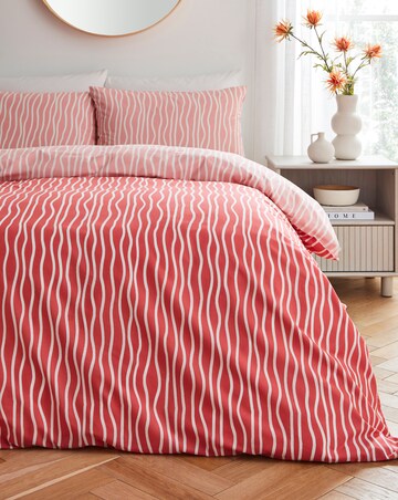 Hallie Stripe Pink Duvet Cover Set