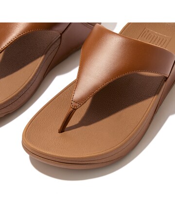 FitFlop Tan Lulu Leather Toe-Post - Standard Fit (D)
