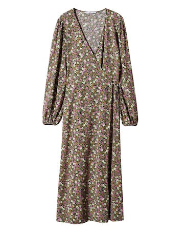 Mango Martis Printed Cut-Out Detail Dress