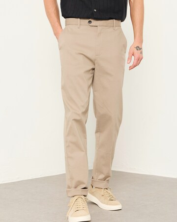 FatFace Bosbury Pique Chino Regular Length - Stone