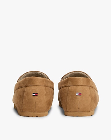 Tommy Hilfiger Suede Driver Slipper - Tan