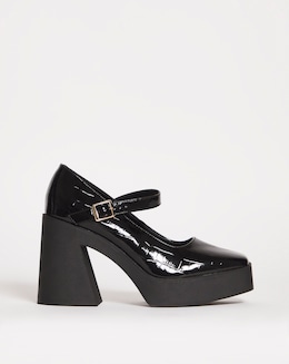 Reus Mary Jane Platform Heeled Shoes - Extra Wide Fit (EEE)