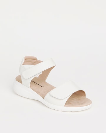 Cushion Walk White Touch and Close Sandal - Ultra Wide Fit (EEEEE)
