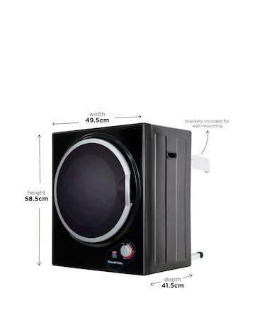 Russell Hobbs RH3VTD800B 2.5kg Compact Vented Tumble Dryer - Black